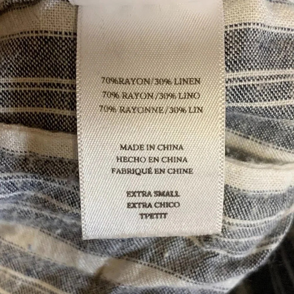 Rails Women's Brooklyn Greenwich Striped  Linen Blend Capri Jumpsuit Size XS‎ - Picture 9 of 14